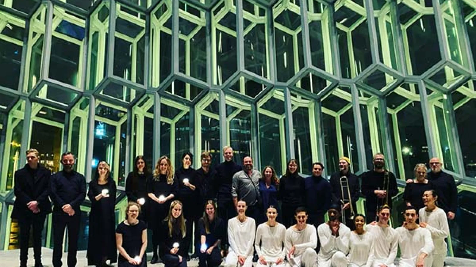 Daniel Roberts with the cast of Are we Ok? in Reykjavik, Iceland
