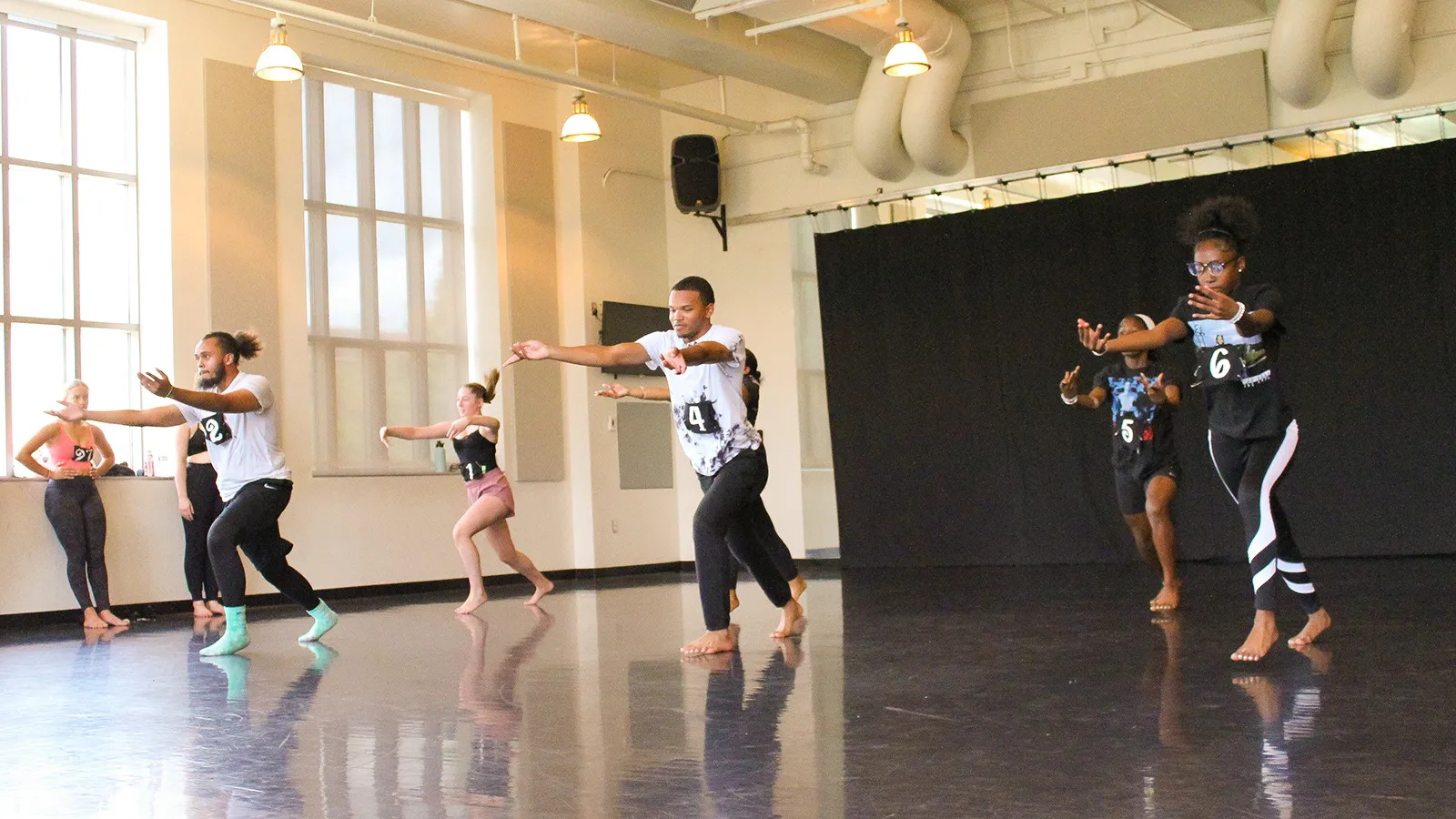 Dance students in a studio