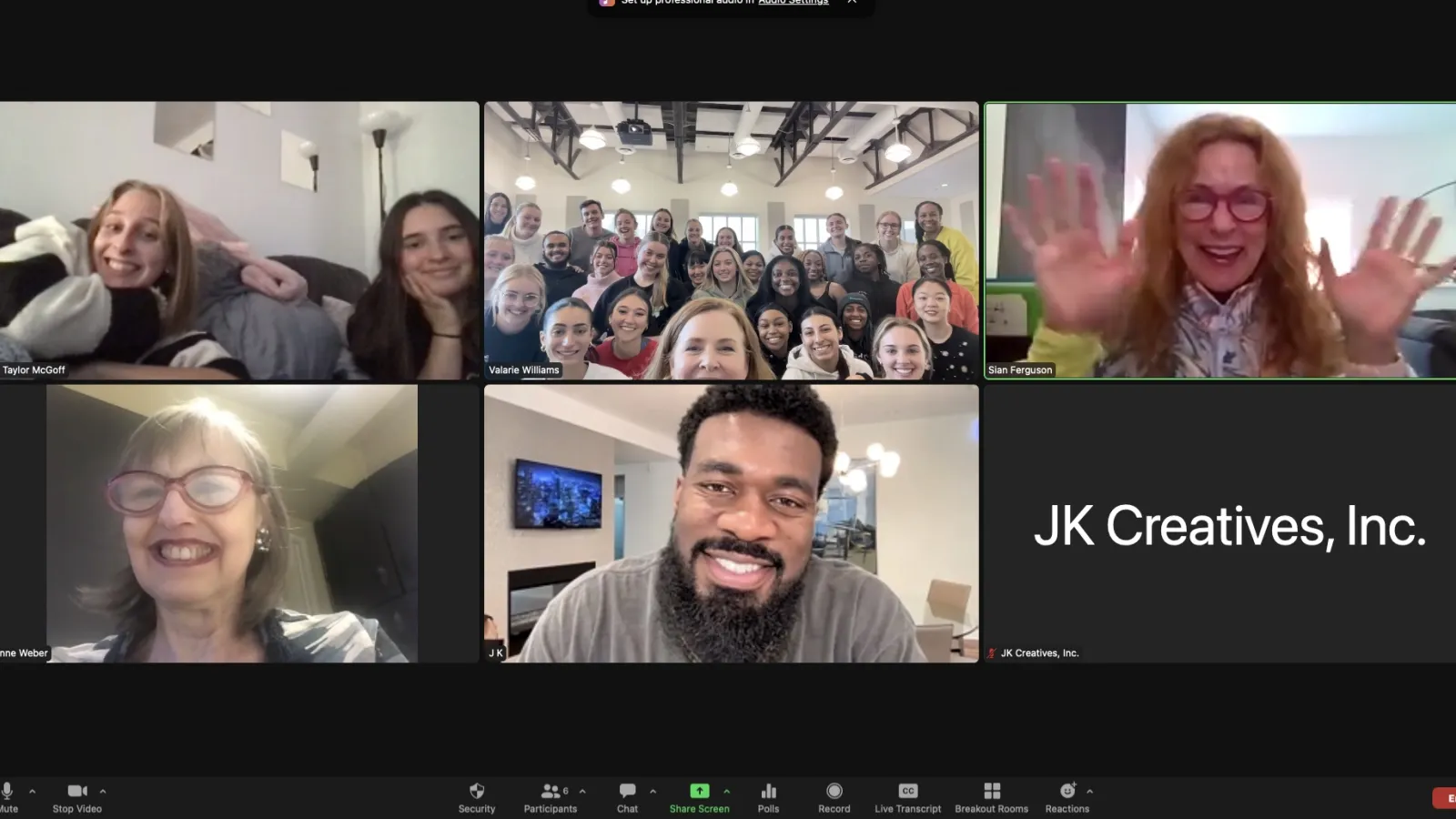 People on a Zoom call 