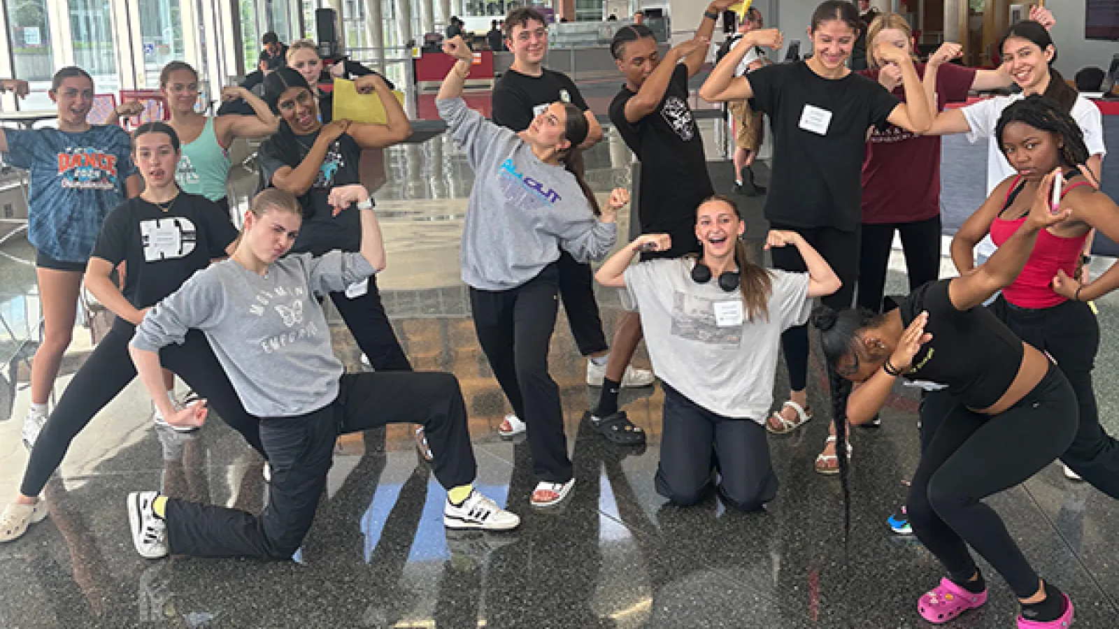 Students posing for a group photo
