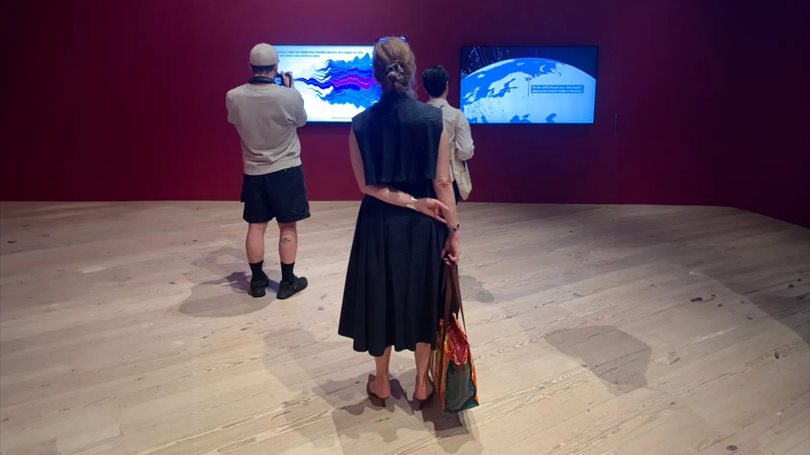 People looking at exhibit